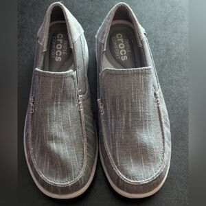 Crocs Men's Boat Shoe Comfort Shoe Slip on Triple Comfort Size M 8 Gray